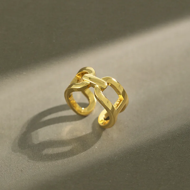 Creations Solid 925 Sterling Silver Polished Modern rings Open Ring Adjustable Women Statement Rings Party