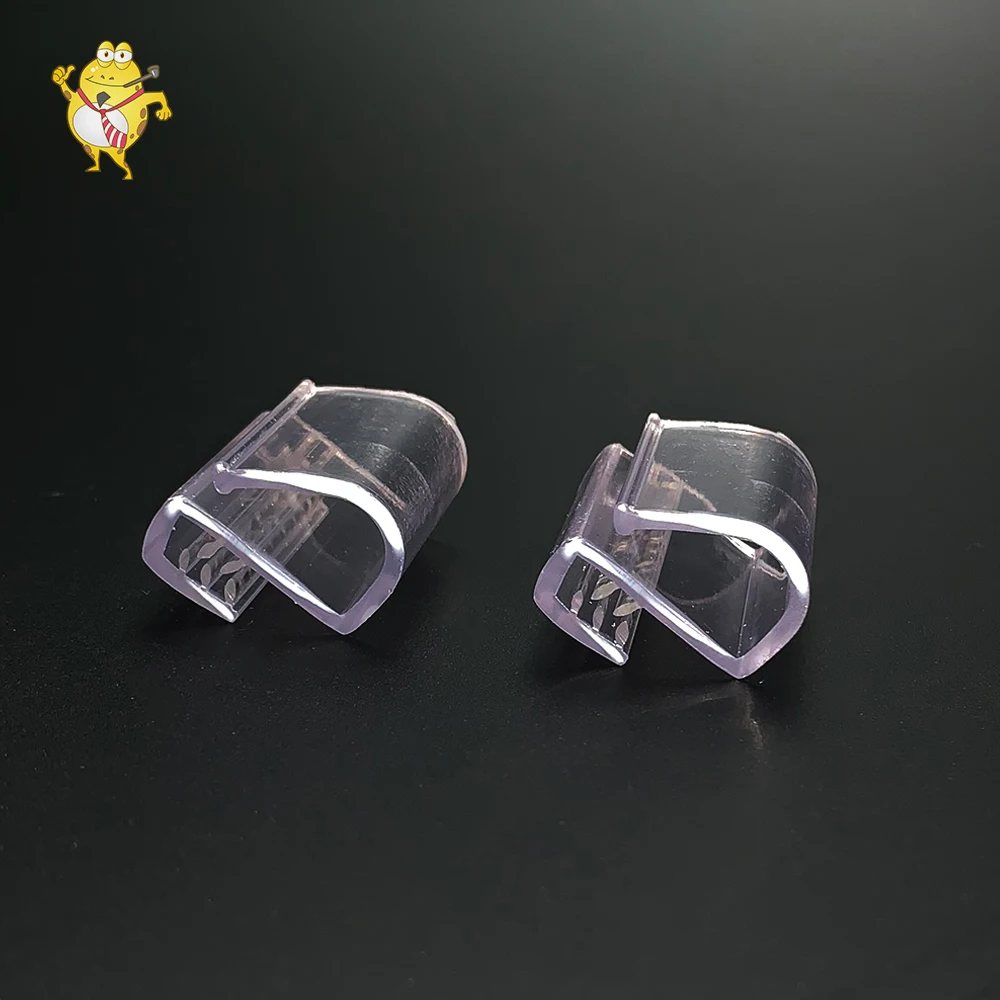 Clear PVC Hook Label Holder Clip Sign Holder Price Tag Display for Supermarket