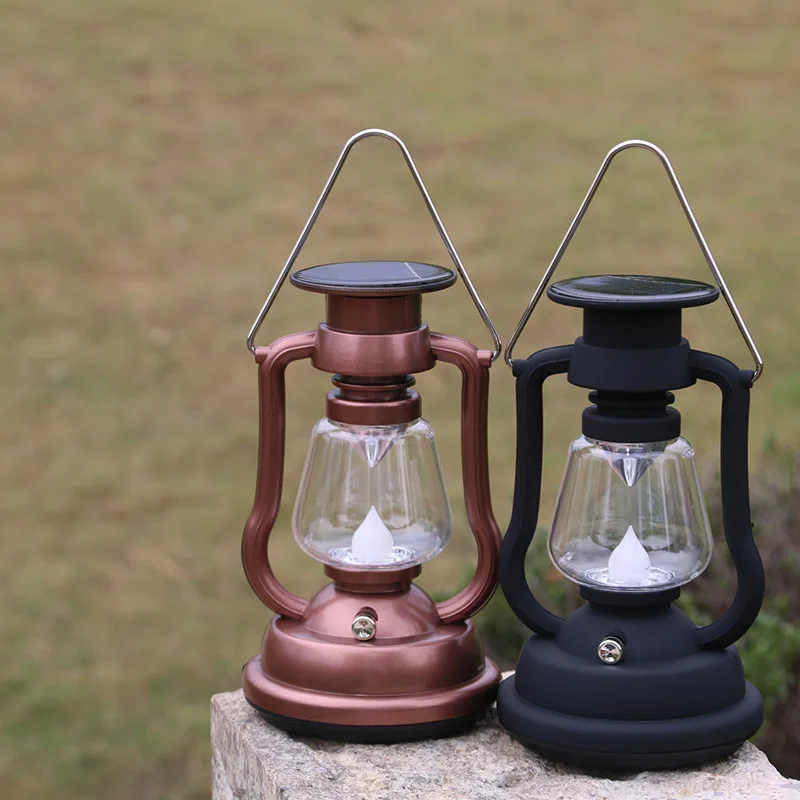 Solar Powered Tungsten Lamp Home Party Camping Decoration Lantern LED Rechargeable Hand Crank Lights with 3 Charging Methods