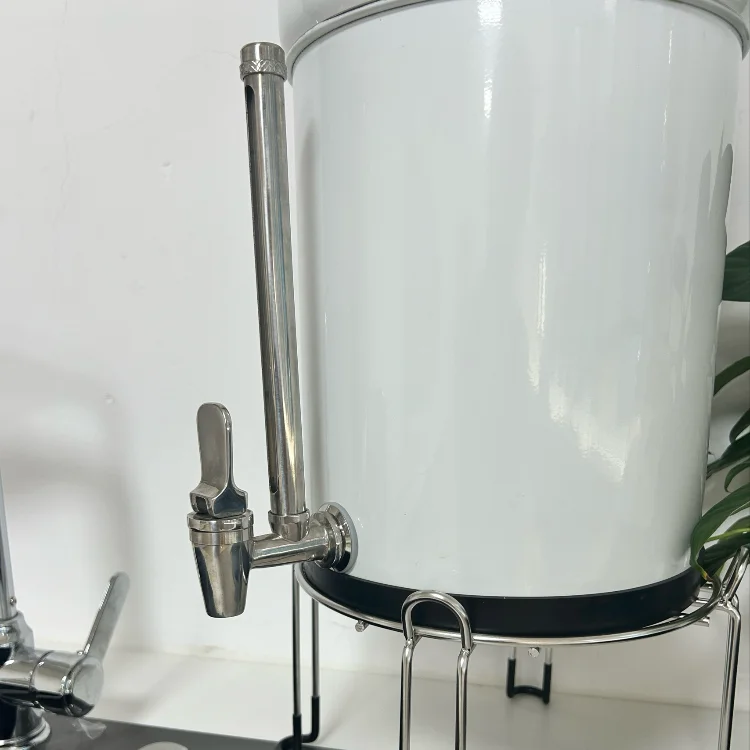 7.5 10 13 inch Stainless Steel Water View Spigot with Glass Water View Window  Gravity Water Filter Top