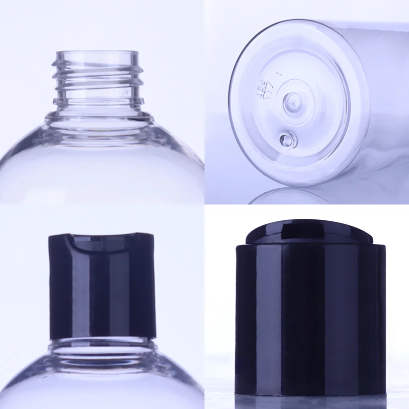 PET plastic bottle shampoo shower gel skincare cosmetics packaging wholesale bathroom products beauty lotion bottle flip cap