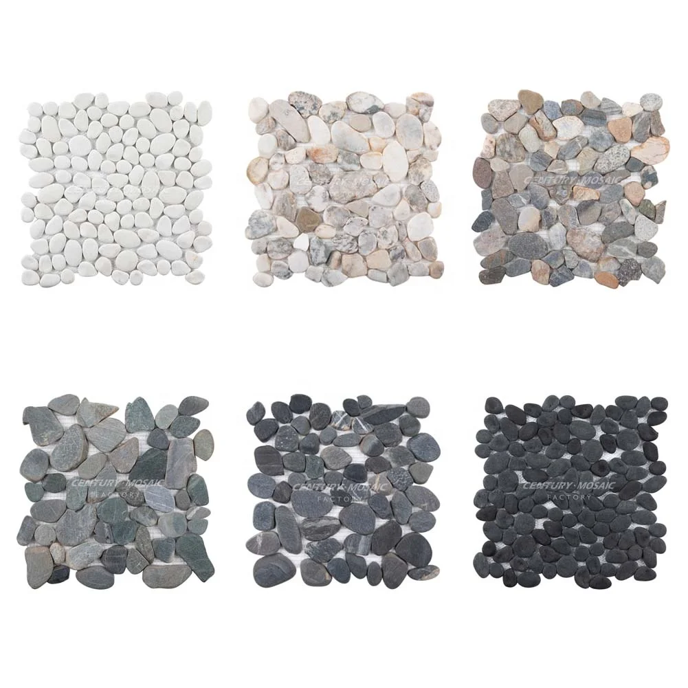 Centurymosaic Wholesale Natural Stone Marble Cobble Mosaic Pebble Tile Pebble Mosaic Tile Wall Floor