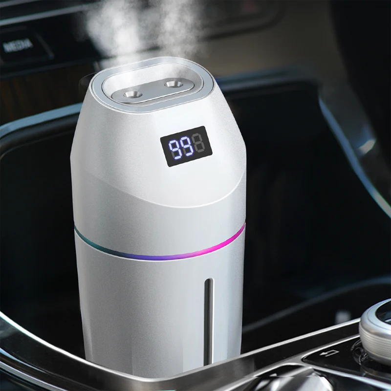 Amazon Top Color Changing New Design Air Freshener Two Spray Nozzle  Ultra Sonic Humidifier With Led Light