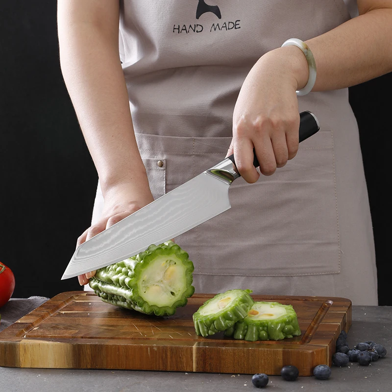 German 3cr13 Stainless Steel Professional 8 Inch Carving Meat  Butcher Knife Ultra Sharp Kitchen Knifes Set with ABS Handle