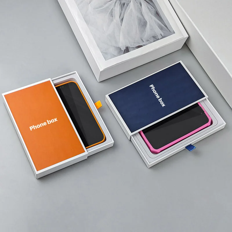 paper eco-friendly packaging box custom package customized drawer boxes For phone case Scarf clothes packaging