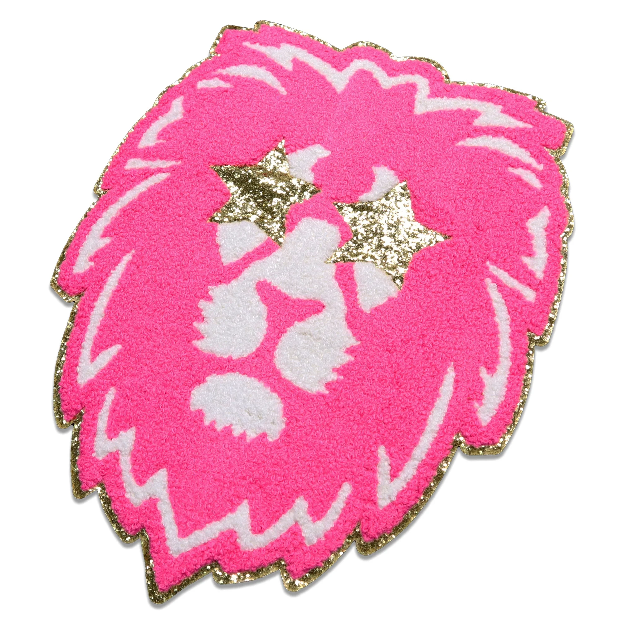 Wholesale Custom Glitter Patches Embroidered Large Logo Design Sew On Embroidery Chenille Patches Iron On