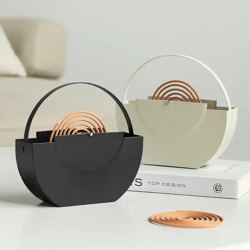 Creative Iron Mosquito Coil Holder Hanging Coil Tray Ash Catcher Fireproof Incense Holder for Outdoor Home Garden