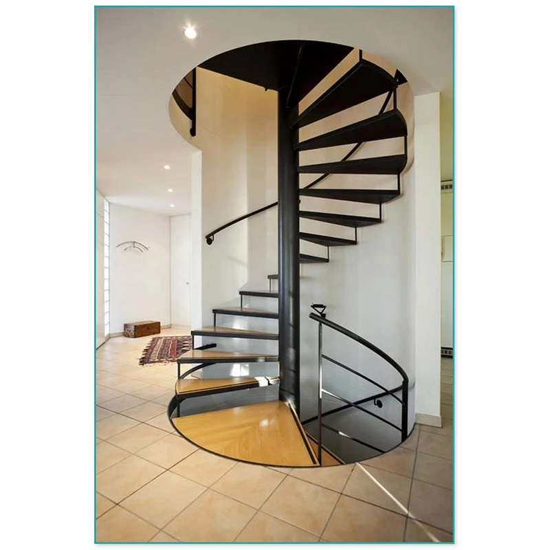 Blh-5  Top Quality Cast Iron Spiral Staircase  Wrought Iron Spiral Staircase For House And Villa