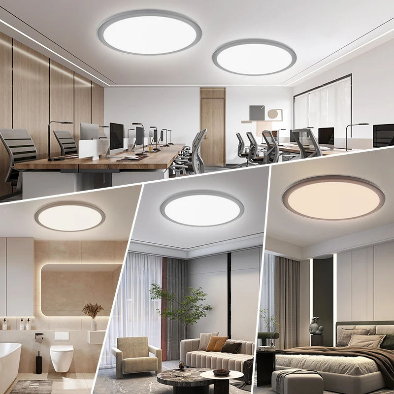 Regular Lighting Ultra Slim Waterproof IP54 for Bedroom Bathroom ABS non Dimmable 18W 24W 32W 40W 3000K-6500K led ceiling light