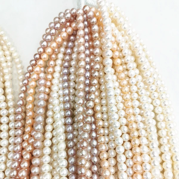 
16inch 8-9mm White Round Pearl AAA Loose Pearls Real Freshwater Pearl Strands 