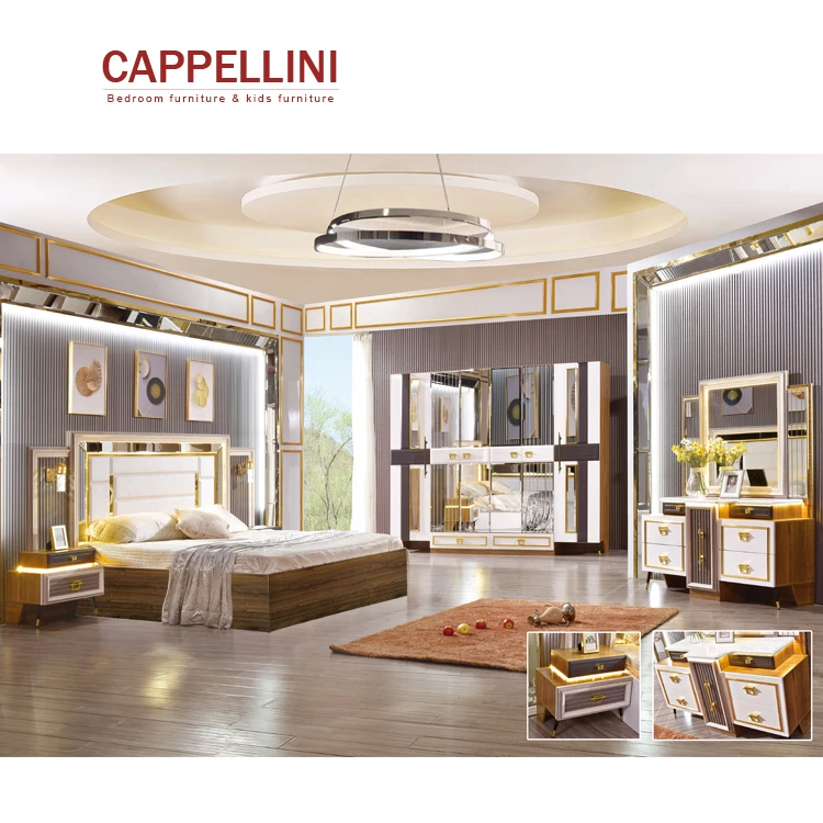 
Factory Price Master Bedroom Light Luxury Luxury Double Simple Bedroom Set  (1600142256706)