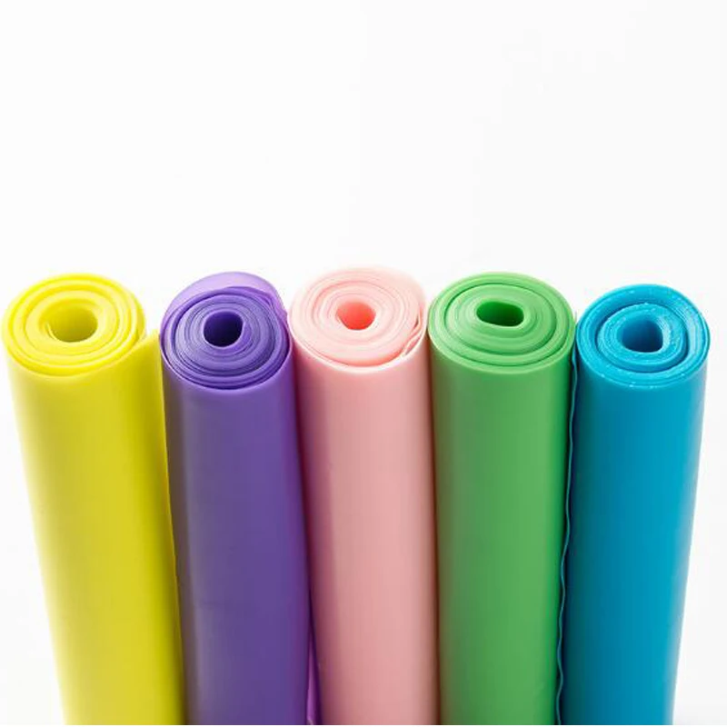 Top sale multi color selection solid color strong stretchability designer rubber for fitness elastic band