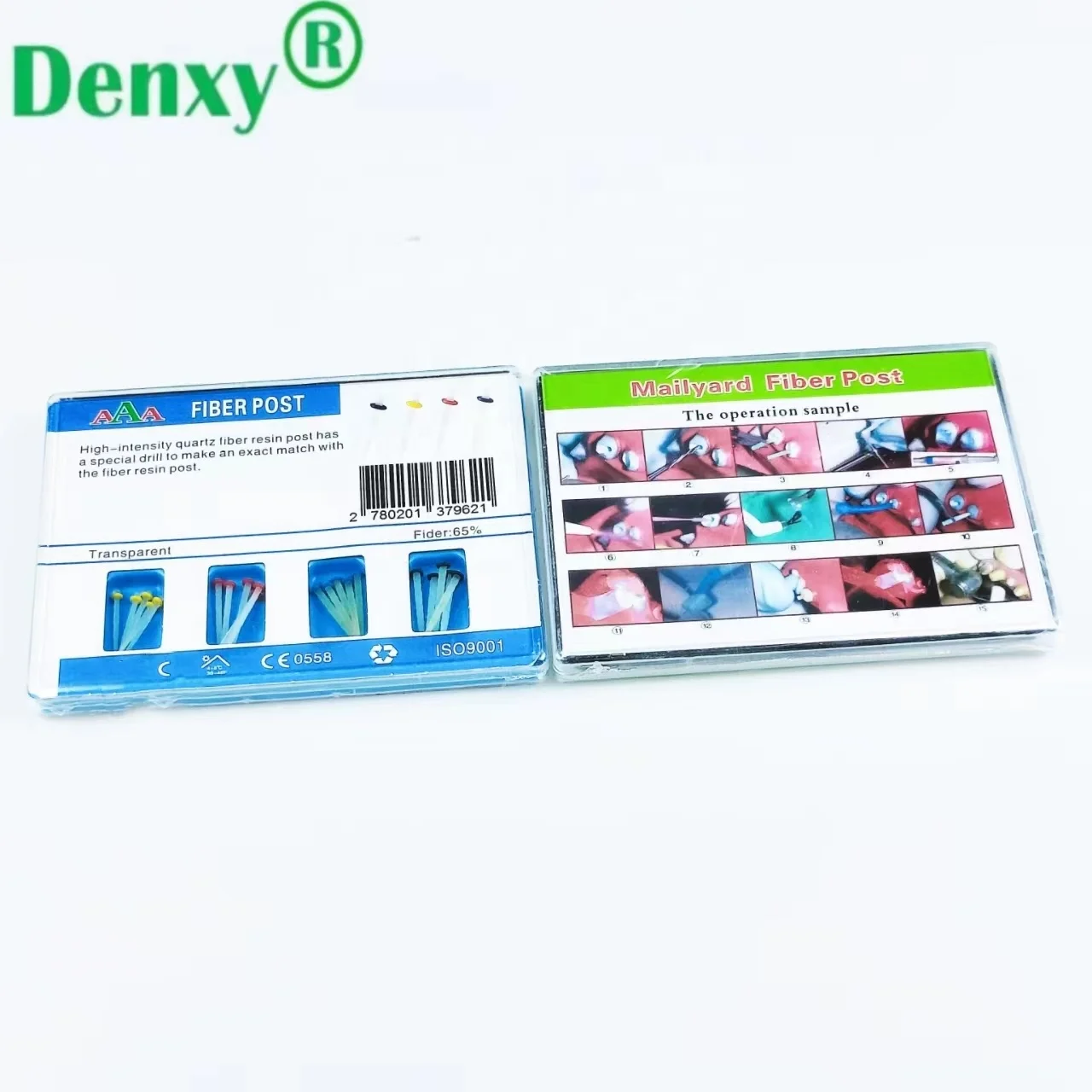 Denxy Denture Screw Fiber Post Repair tooth material crown dental fiber glass dental quartz fiber post with 4 dental drills