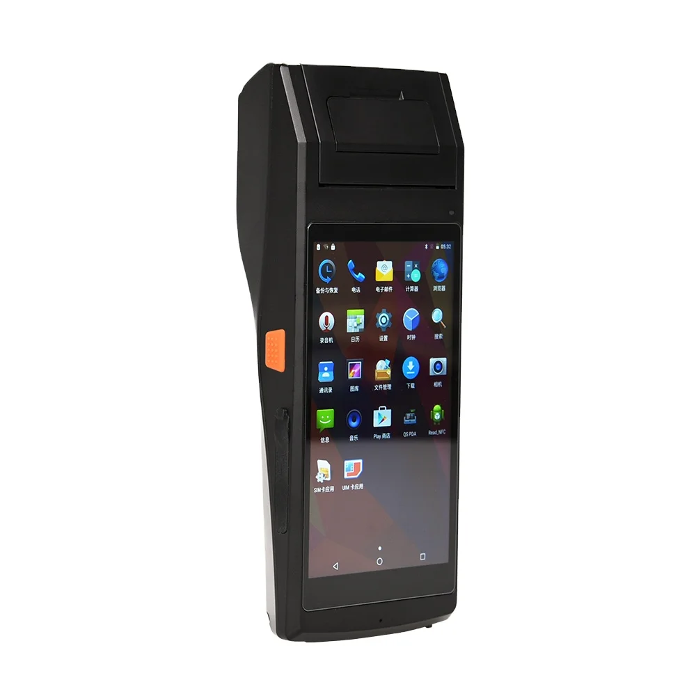 Original handheld terminal machine fingerprint thermal printer gprs android mobile phone payment  device