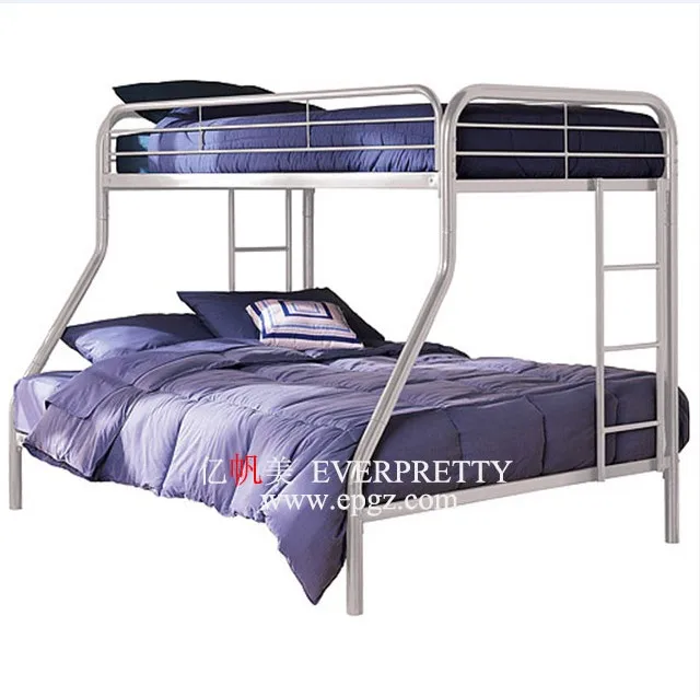 Dormitory furniture student double deck metal bunk bed durable Iron tube composite bed for university students