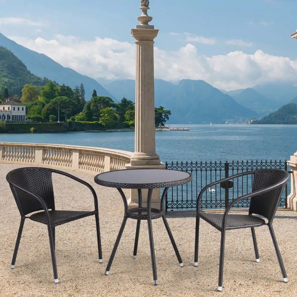Round tables outdoor coffee table furniture rattan