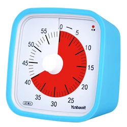 Yunbaoit Upgraded Visual Timer Silent 60-Minute Countdown Timer for Kids and Adults with Low Battery Remind and Optional Alert