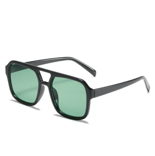 New Square Double Nose Retro Personality Dropshipping Vintage Classic Red Sunglasses Men Womens Large Sunglasses