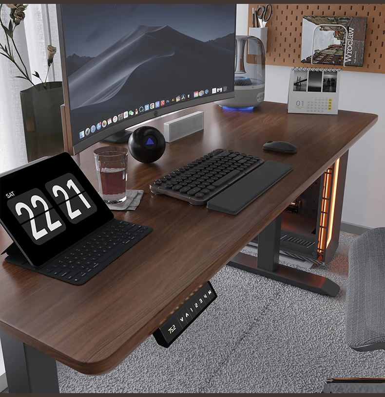 Wholesale Office Motorised Telescoping Height Adjustable Table Electronic Smart Standing Desk