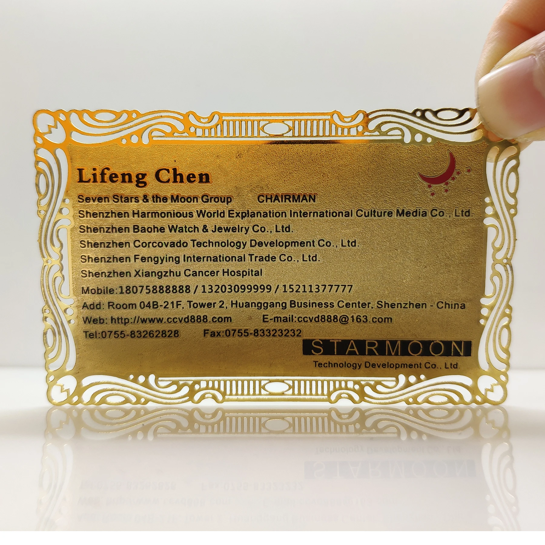 
Luxury design cheap printed stainless steel metal business card 