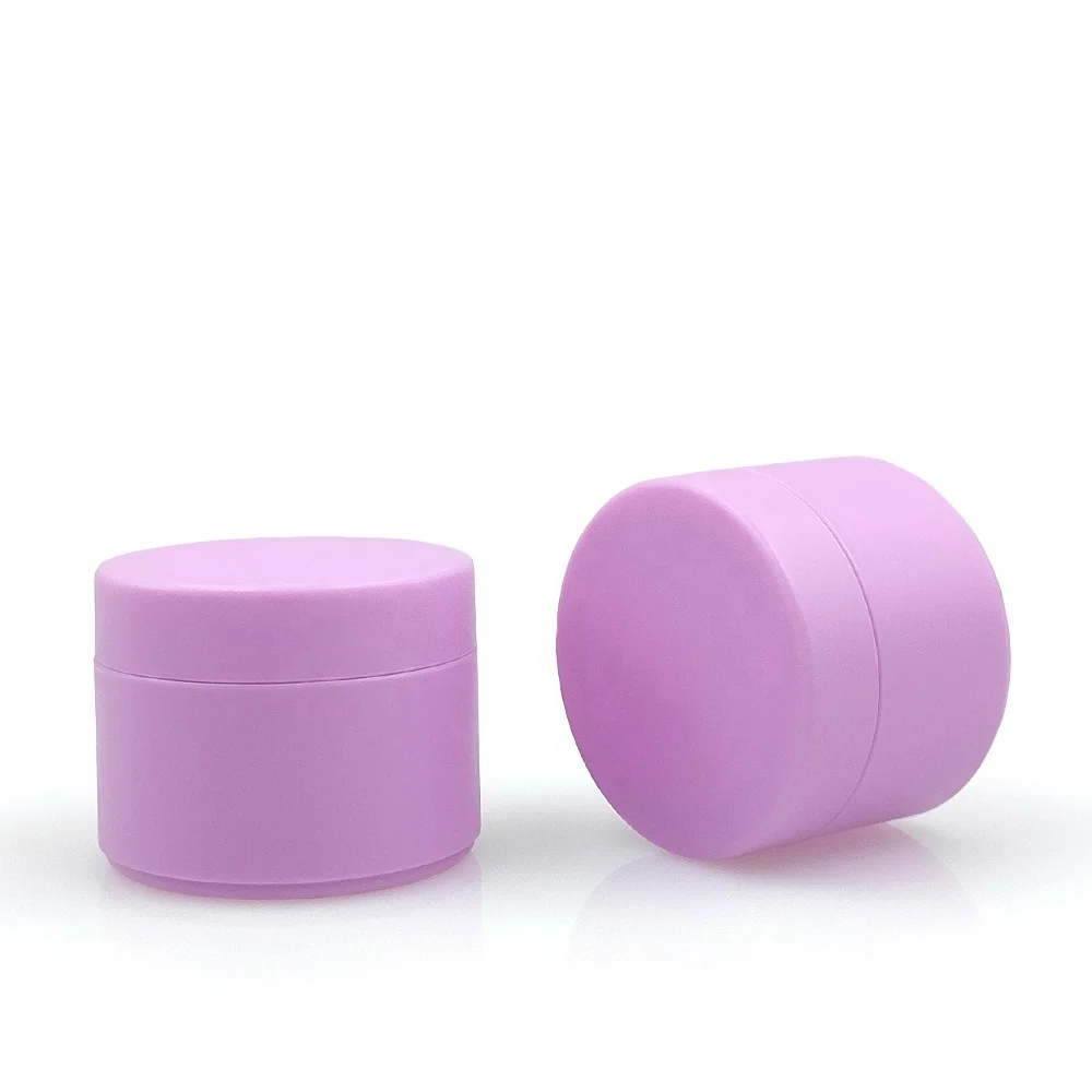 10g 15g 30g 50g 100g 120g 150g 200g Cosmetic Amber Pink Plastic PET PP Jar Container Empty Frosted Cream Jars with Purple Lid
