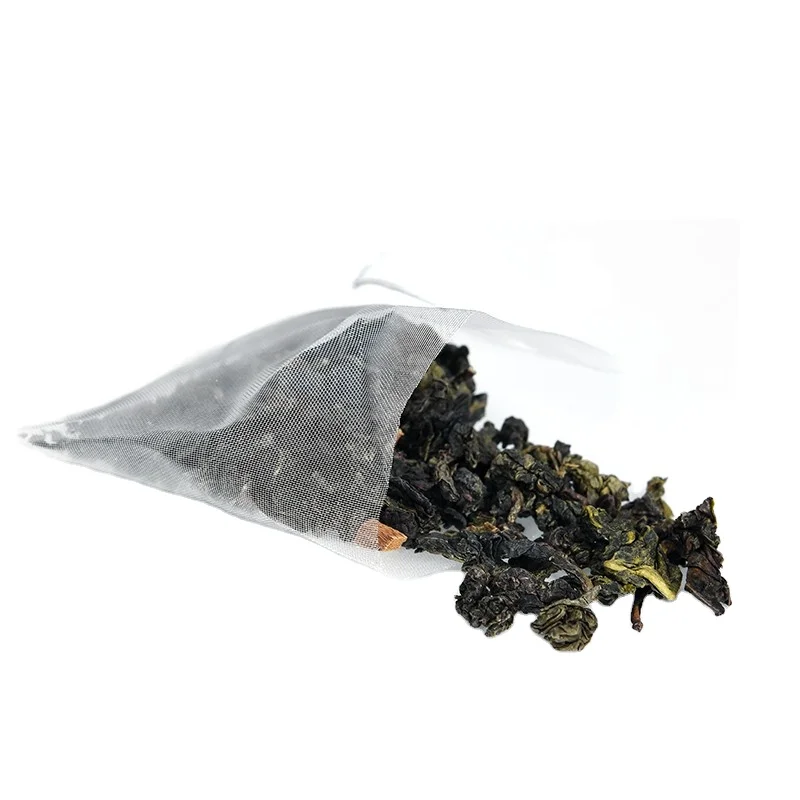 Biodegradable corn fiber PLA material mesh filter tea leaf bag Empty pyramid Tea Bags