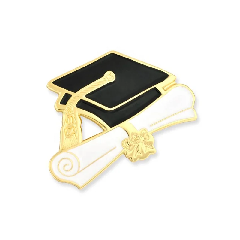 Custom Made Design Metal Graduation Cap Lapel Pins