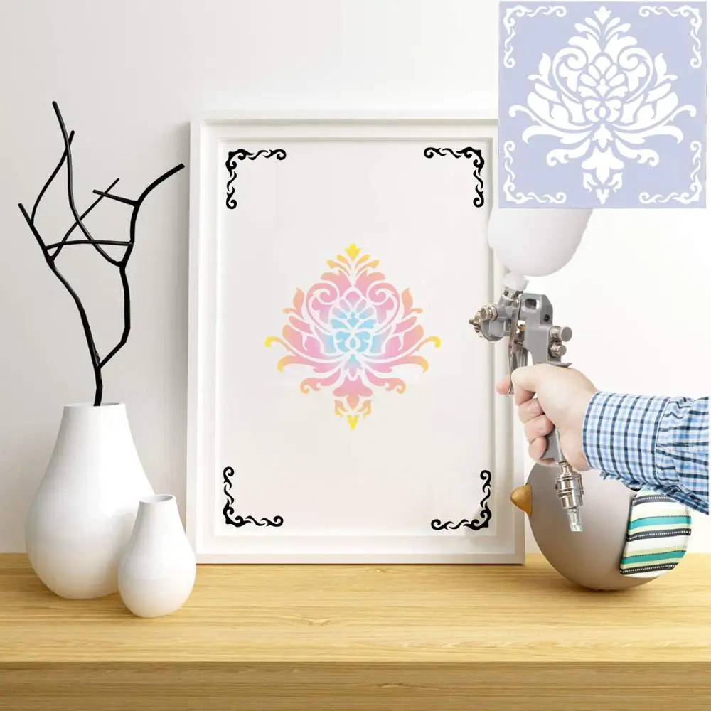 
Art Drawing Spraying Window Glass Door Wall Plastic Stencil For Painting On Wood 