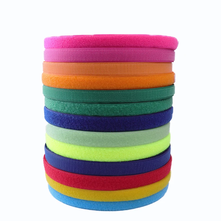 Nylon Polyester White Black Colorful Normal Hook and Loop Rolls Fastener Tape
