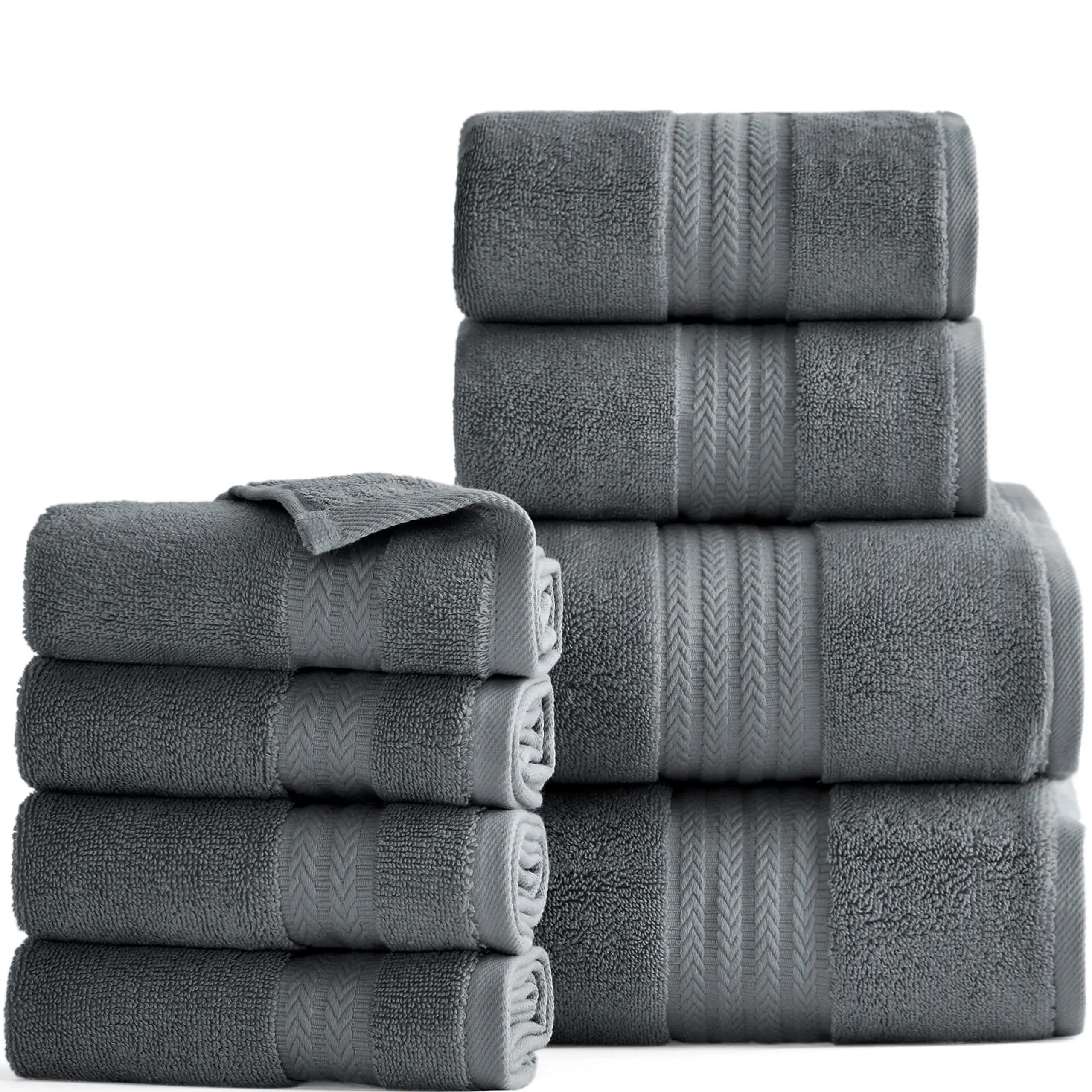 600gsm 700 gsm customized oversized hotel colors bath towel set hand towel face towel set with mat