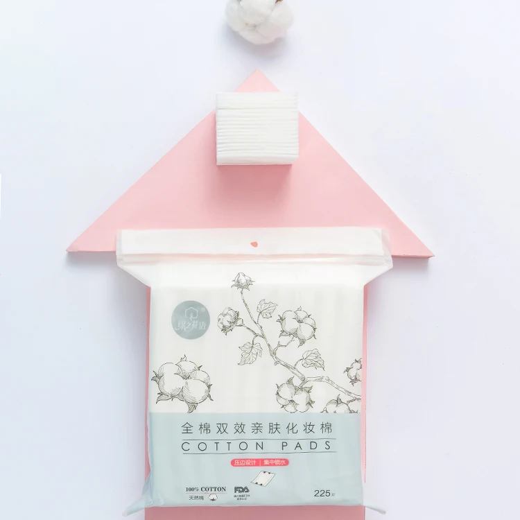 Safety material skin friendly cosmetic cotton makeup remover Cosmetic disposable cotton wool pads