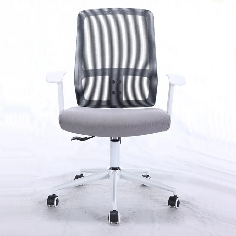 YUKAI Сетка Регулируемая высота офисный стул поворотный офисный стул с подлокотниками серый MM-8039A-F-WH