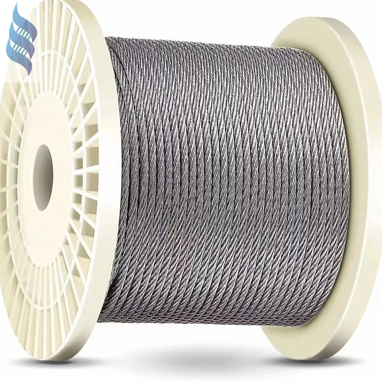 Electric galvanized steel wire rope aircraft cable 7x7-2.38mm 3/32'