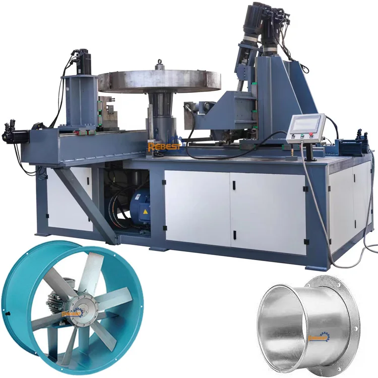 Fluxo Axial Fan Body Flanging Forming CNC Spinning Aluminum TDC Fan Flanging Machine