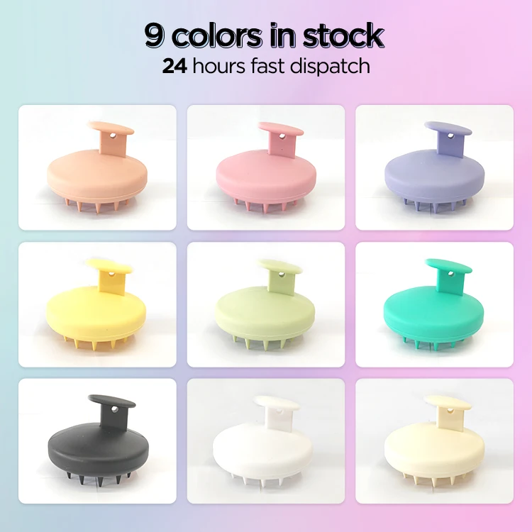 100% Silicone Hair Scalp Massager Shampoo Brush Shower Head Scrubber Cleanser for Hair Growth Ease Dandruff for Women