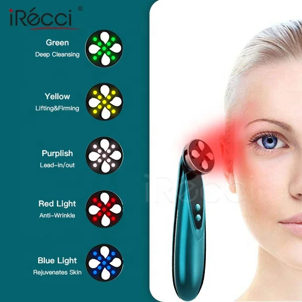 Home use face skin rejuvenation led ems device radio frequency photon skin care face lifting rf beauty machine