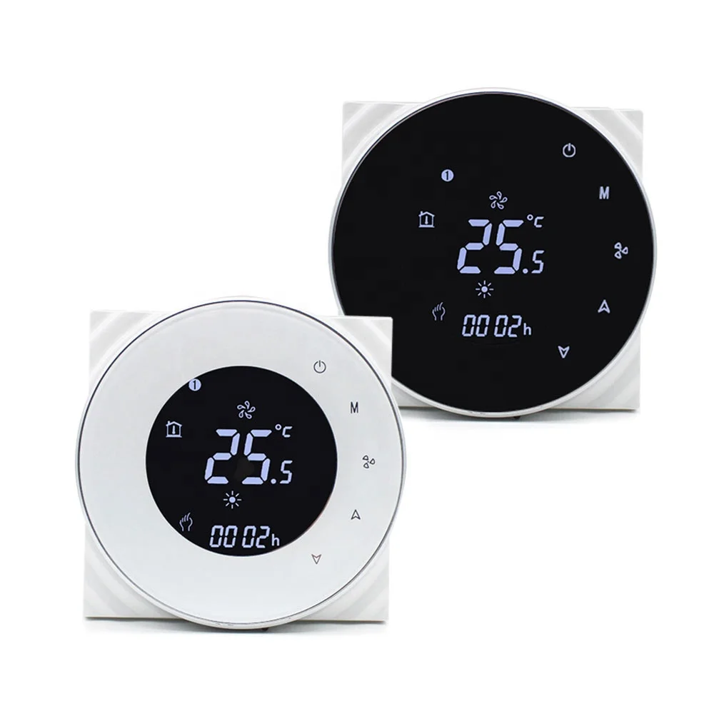 WF06 Wifi Smart Room Touch Screen Customized Weekly Programmable Thermostat For Fan Coil Unit