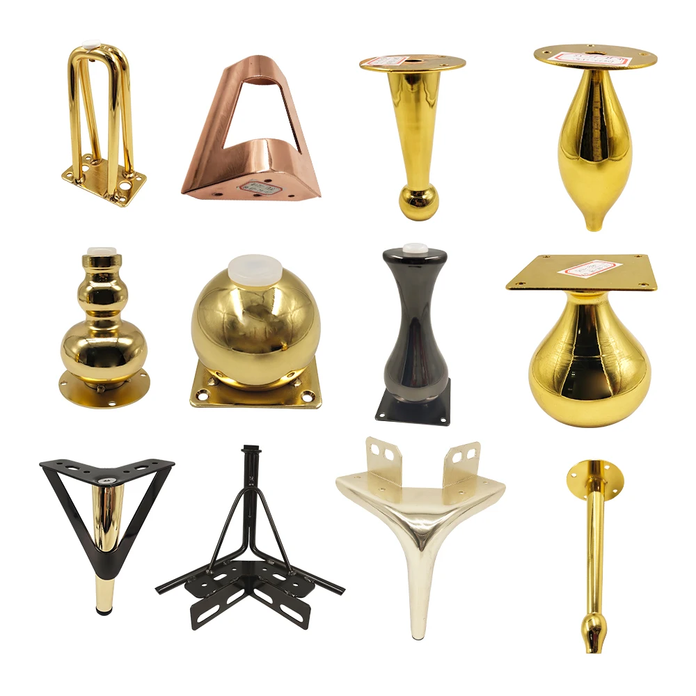 Manufacturer Wholesale Custom Hardware Legs New Design Modern Gold Sofa Leg For Furniture