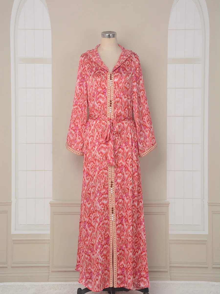 458 Casual Dresses for Muslim Girls abayah Designs Islamic Clothing Dubai Remandan Eid Women 2023 Wholesale 8 Colors 2pcs