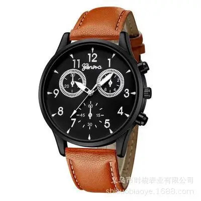 New Product Funky High End Newest Fancy Design Ready Stock Waterproof Sports men Quartz Watches with Leather Band 36