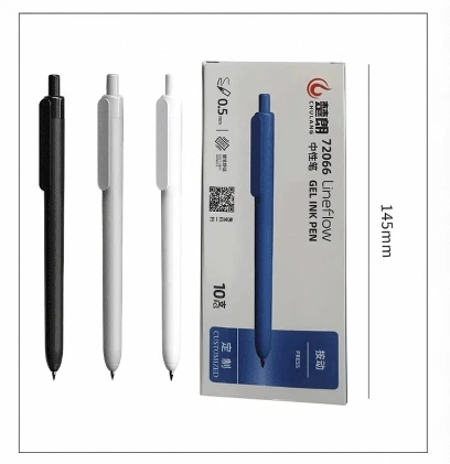 Retractable 0.5mm Neutral Pen Multi-color Black Ink Super Smooth Comfortable Rubber Grip School Office Writing