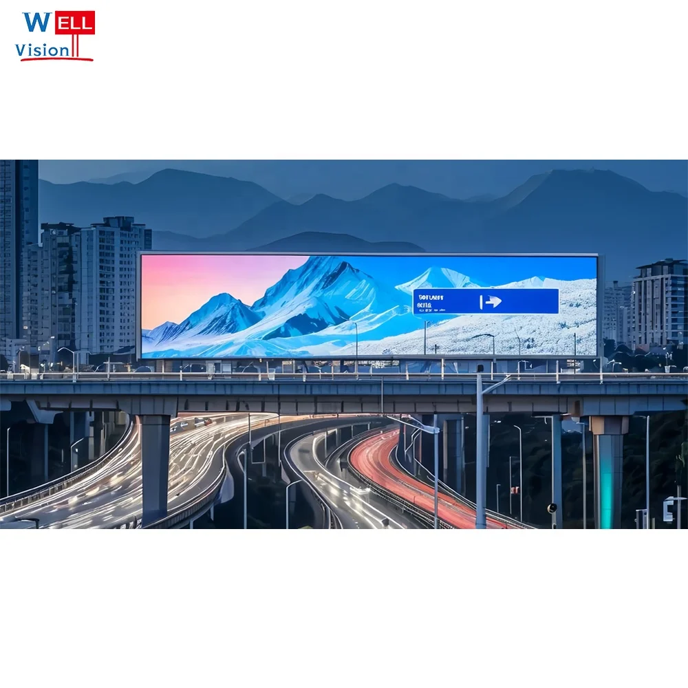 Wellvision наружный водонепроницаемый P2 P3 P4 P5 P6 рекламный светодиодный экран большой стенд уличный дисплей
