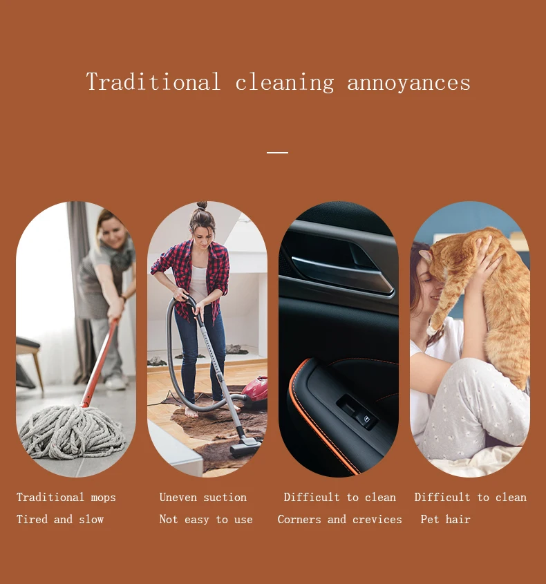 3 in 1 Car Wireless Vacuum Cleaner 120W Blowable Cordless Vacuum Home Car Dual Use Mini Vacuum Cleaner
