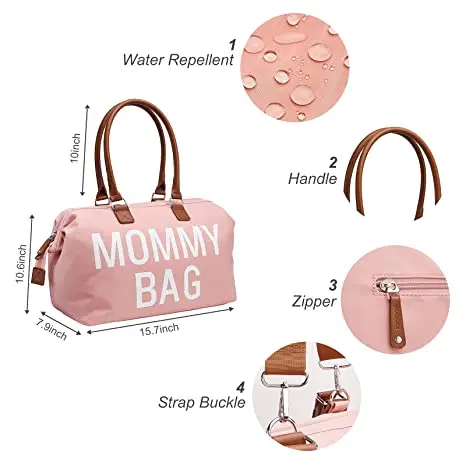 Top Selling New Product Mommy Bag Big Diaper Bag Large Tote Bag Travel For Baby Multi-Function Shopping Outdoor
