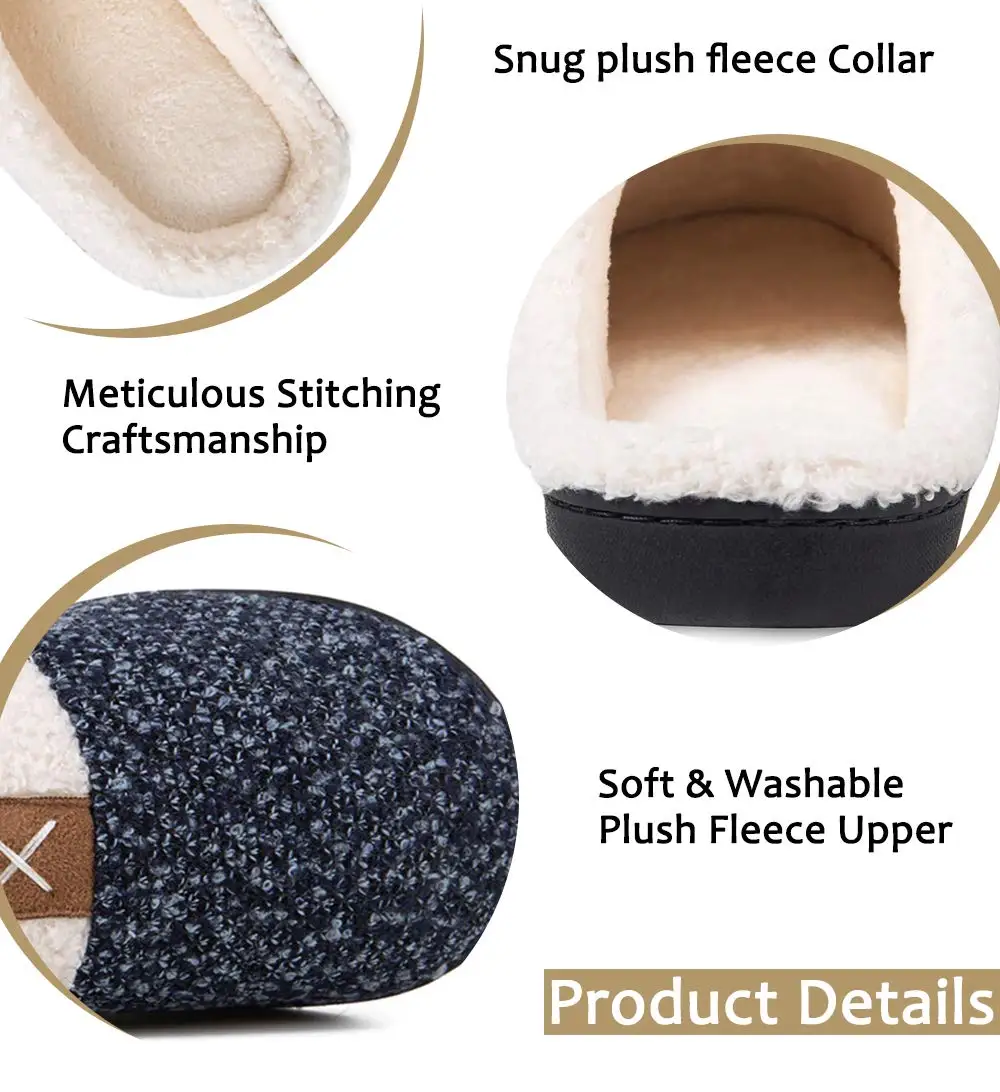 Factory OEM ODM  Slippers Knit Fuzzy Washable Slippers With Soft Plush Slip On Scuff House Bedroom Slipper Gift For Ladies