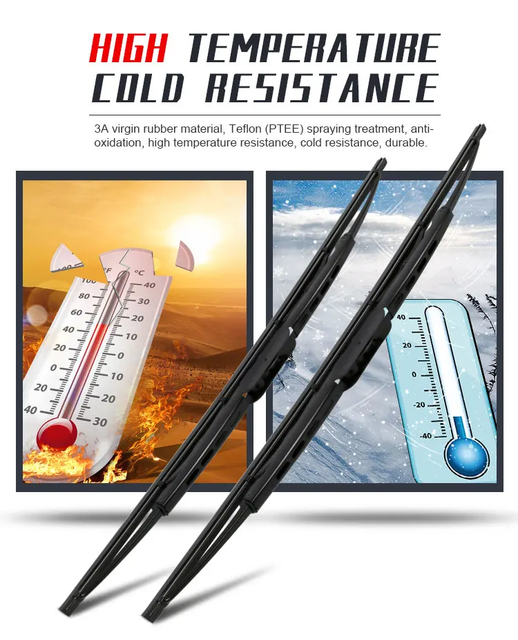 Best supplier of  Universal  Windshield Wiper Blade front and rear frame metal wiper blades for car window cleaning