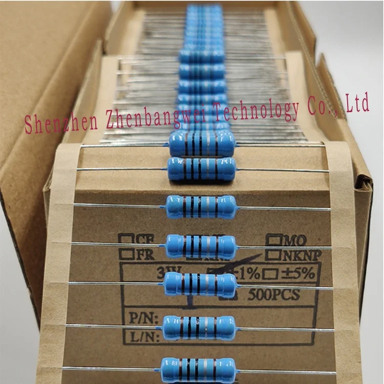 ZBW 5% cfr 5watt 2watt carbon resistor,1/8watt 1/6watt 3watt through hole resistors,1watt 1/2w 1/4watt carbon film resistor