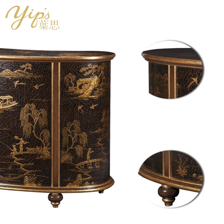  Yips LD-1605-1416 китайская серия ручная роспись золотой лист китайский узор барный стол для