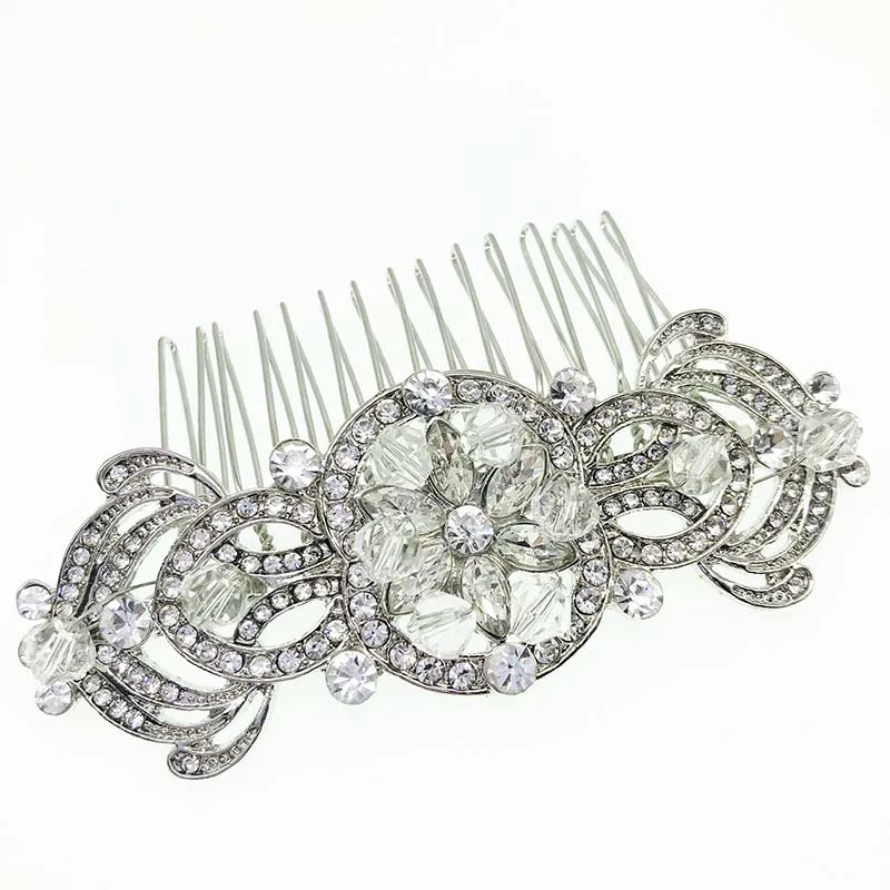 SHSS2069 Party wedding rhinestone and alloy bulk hair combs