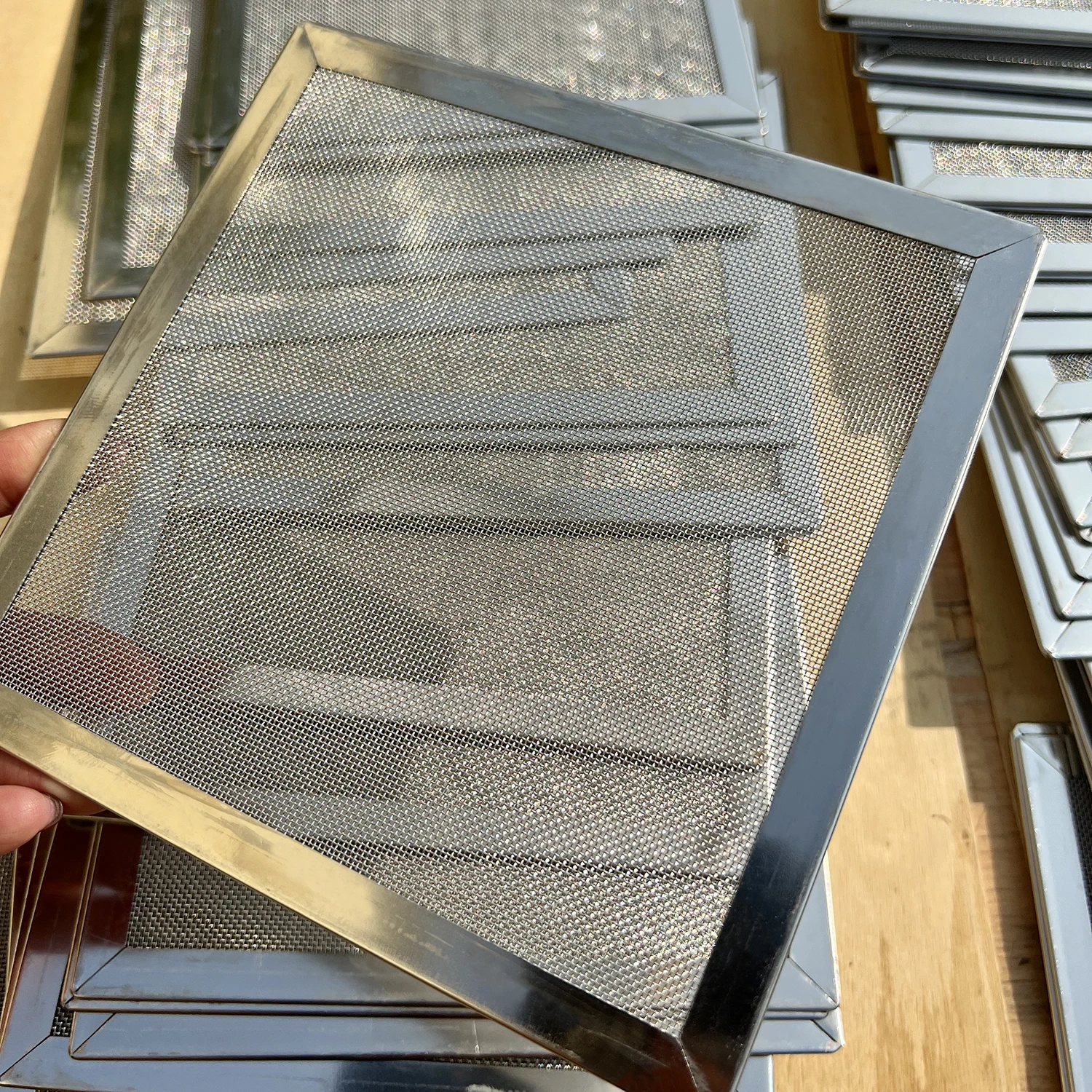 13*13cm 15*15cm Non Stick BBQ Mesh Grilling Mats Square Grill Mesh Sheet For Outdoor Barbecue Home Garden Camping